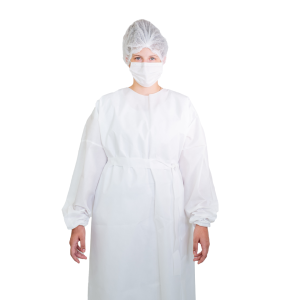 AVENTAL IMPERMEÁVEL LAMINADO MANGA LONGA COM TIRAS